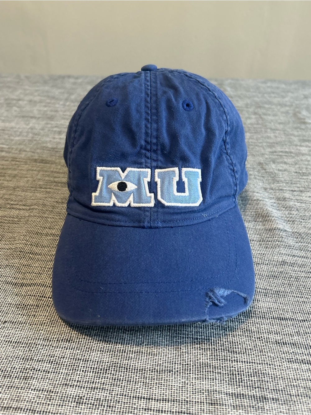 Disney Parks MU Monsters University INC Distressed Blue Dad Hat Cap Unisex Adult